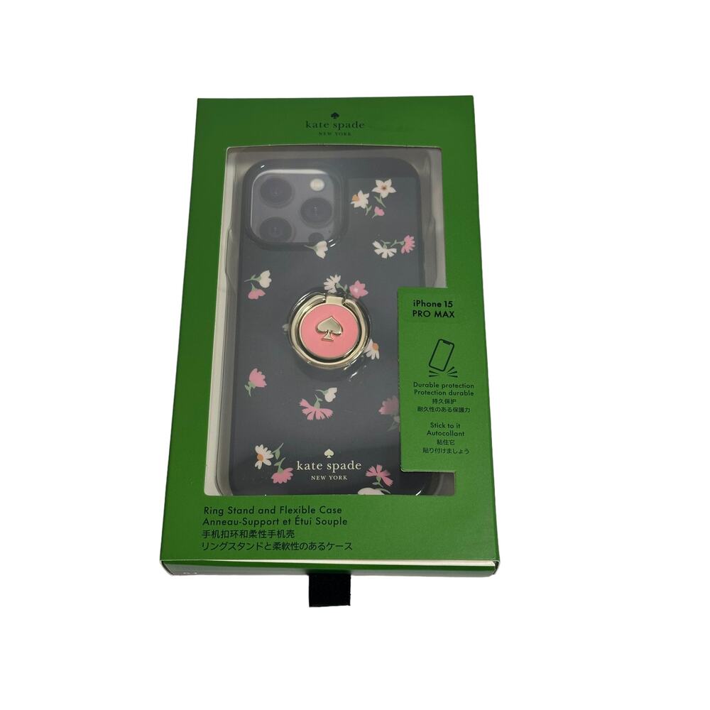 Kate Spade Floral Waltz Printed Stability Ring Resin 15 Pro Max Case